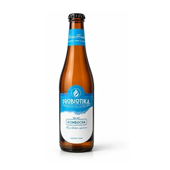 Kombucha Brisa Fresca con menta, yerbabuena y albahaca