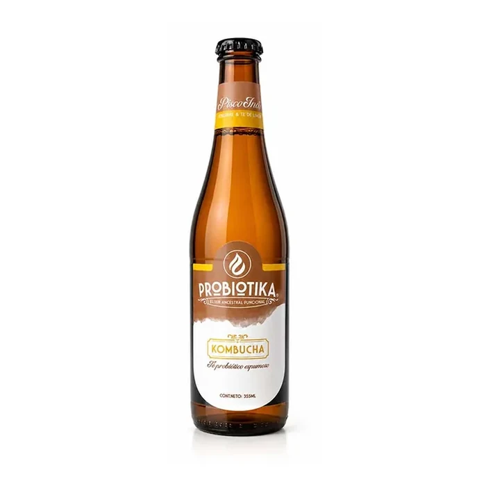 Kombucha Pisco Indu de jengibre y té de limón